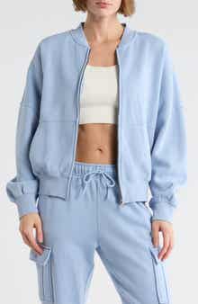 YOGALICIOUS Washed Fleece Zip Sweatshirt