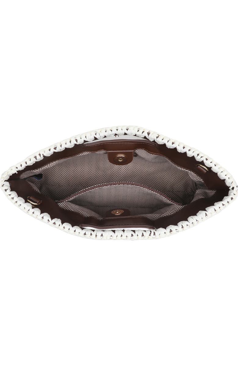 MODA LUXE Straw Crossbody Clutch, Alternate, color, Ivory Coffee