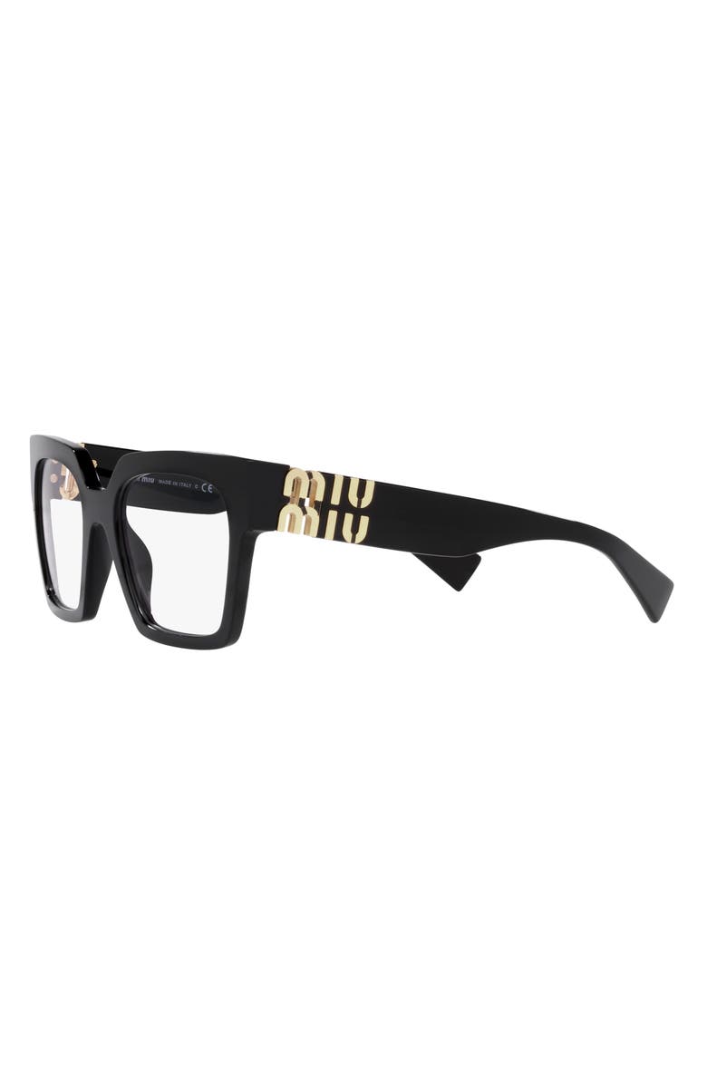 Miu Miu 52mm Square Optical Glasses, Alternate, color, 