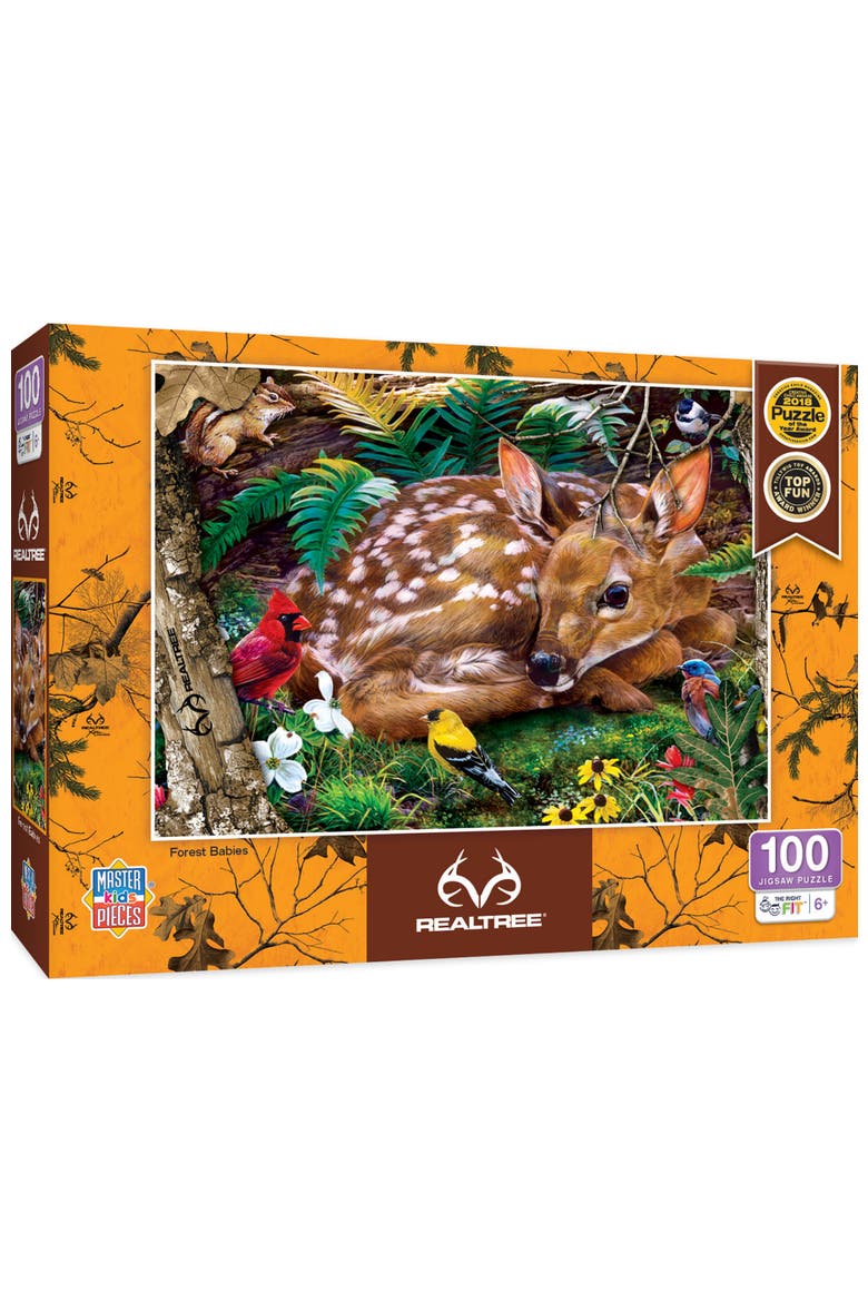 Forest Babies 100 Piece Jigsaw Puzzle, Main, color, Multicolor