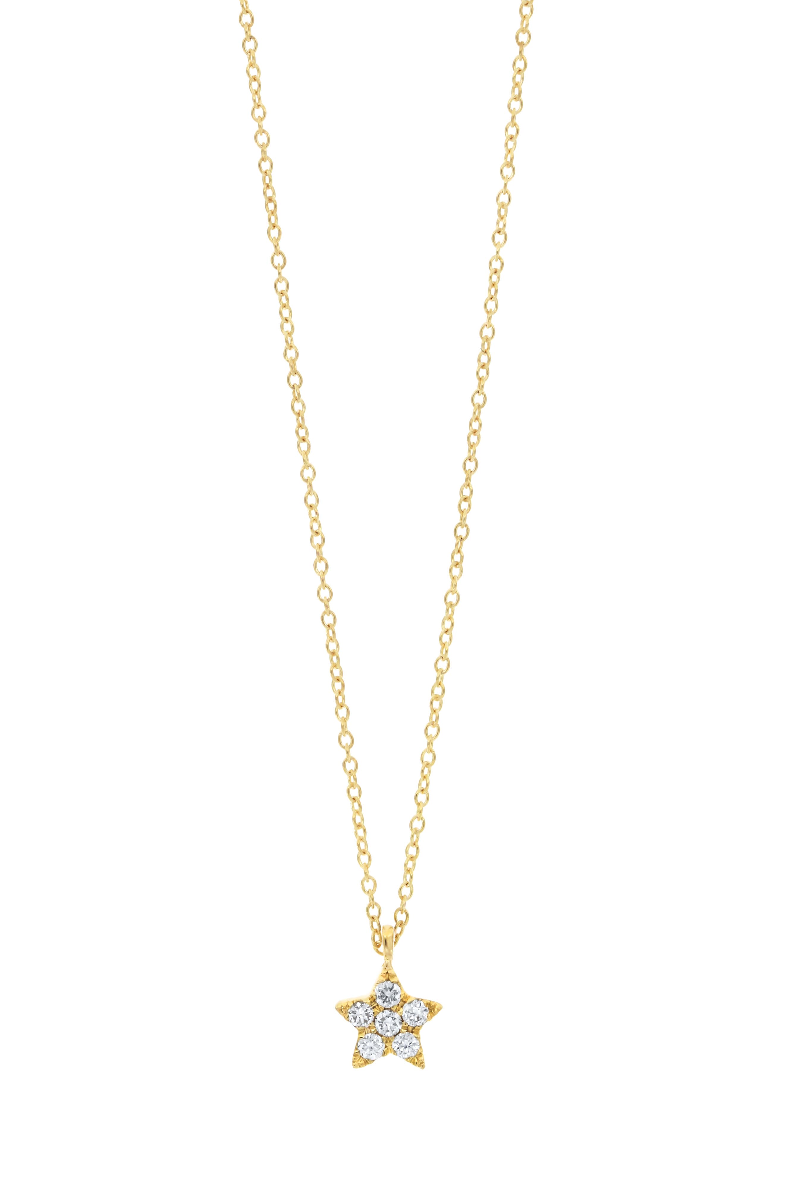 Simple Obsession 18K Yellow Gold Pavé Diamond Star Pendant Necklace