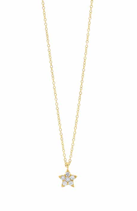 Simple Obsession 18K Yellow Gold Pavé Diamond Star Pendant Necklace
