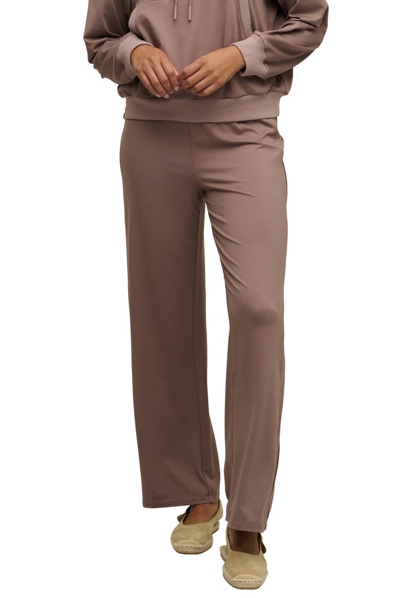 Butterchic Piped Wide Leg Pants, Main, color, SABLE