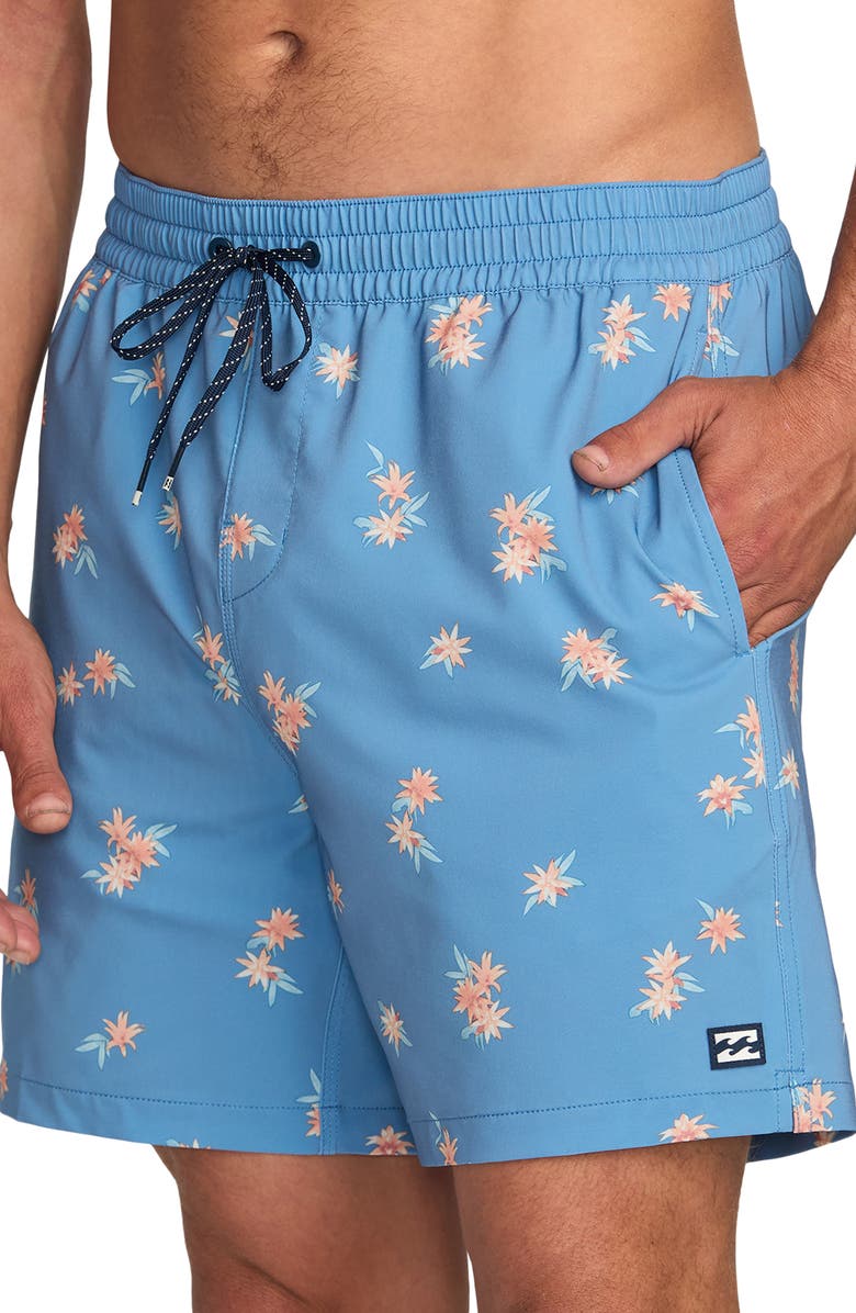 Billabong Sundays Layback Swim Trunks, Alternate, color, Charcoal/ Navy