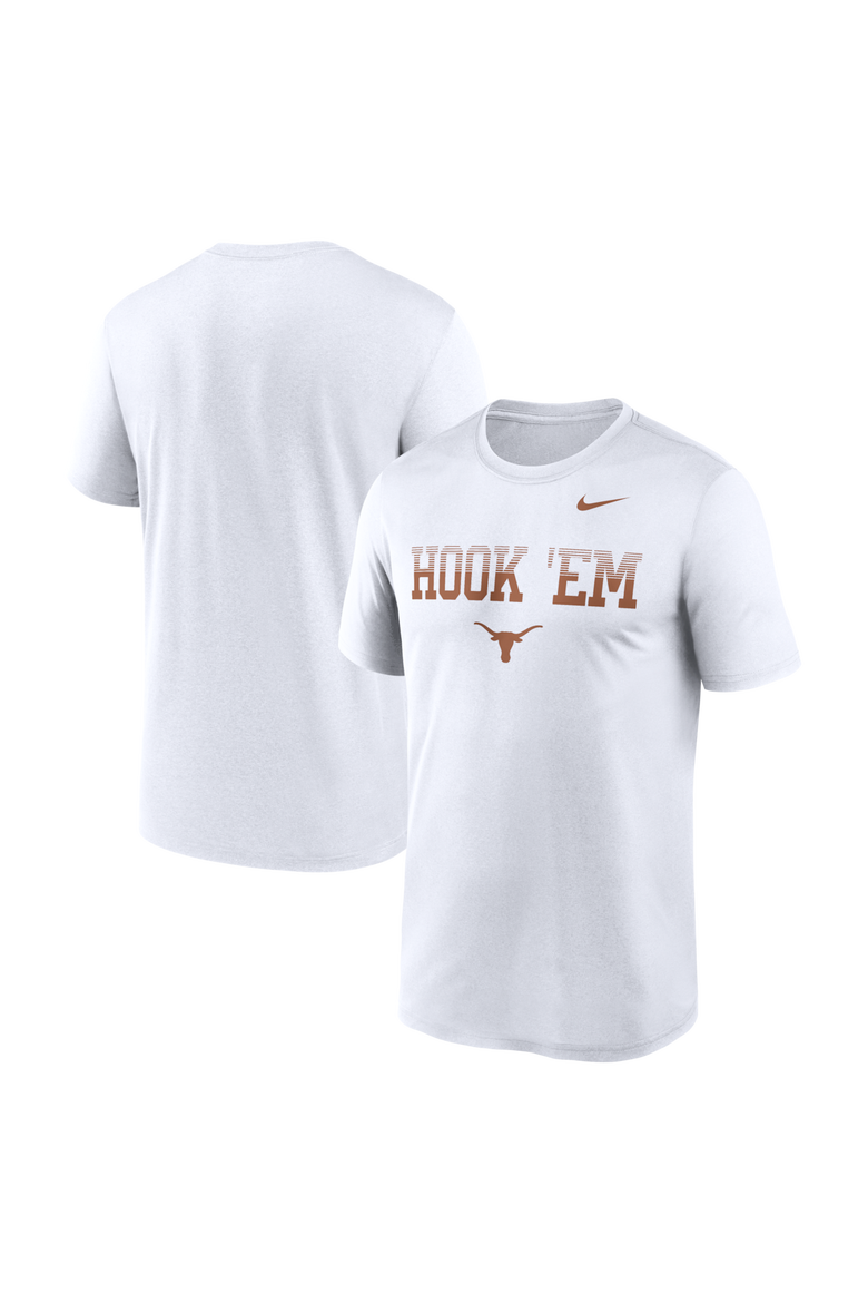Men's Nike White Texas Longhorns Primetime Legend Kinetic Mantra Dri-FIT T-Shirt, Main, color, White