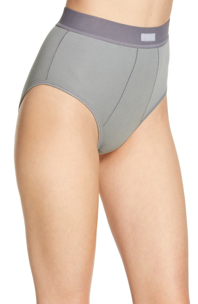 SKIMS Stretch Cotton High Waisted Briefs, Alternate, color,
