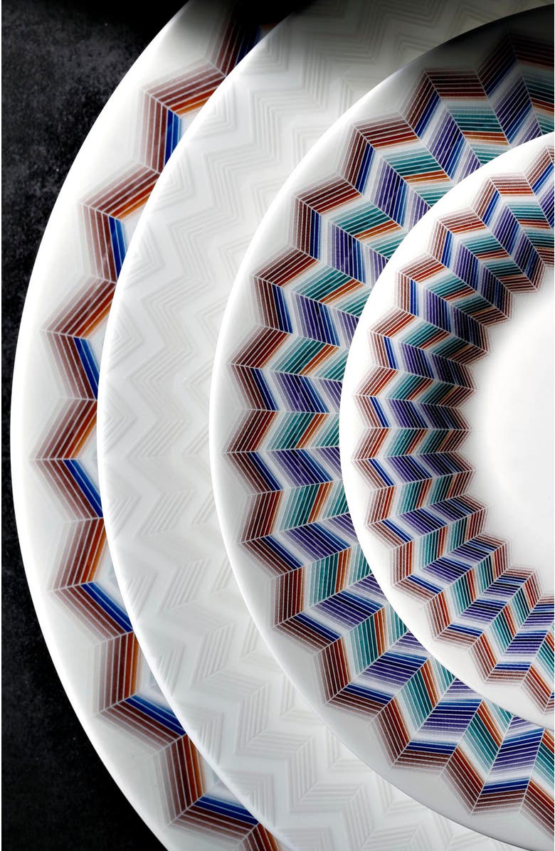 Missoni Home Tableware Dessert Plates ZIG ZAG Set of 6  Jarris 148 diam. 8.5", Alternate, color, Multicolor