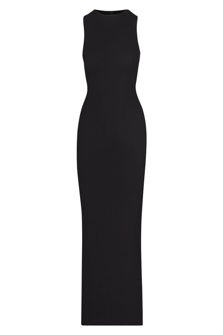 Soft Lounge Sleeveless Dress, Alternate, color, ONYX