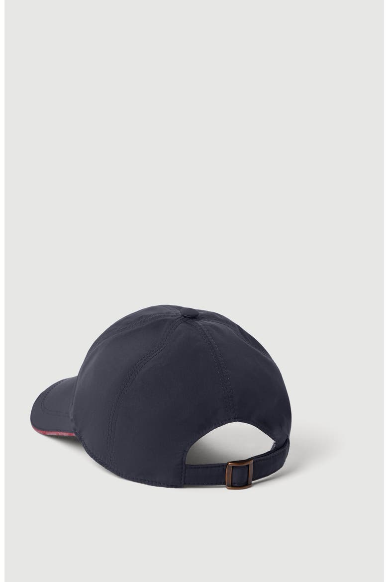 Water-resistant microfiber baseball cap with embroidered logo, Alternate, color, Blue