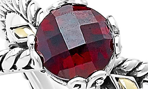 Samuel B. 18k & Silver 1.30 Ct. Tw. Garnet X Ring In Garnet Red