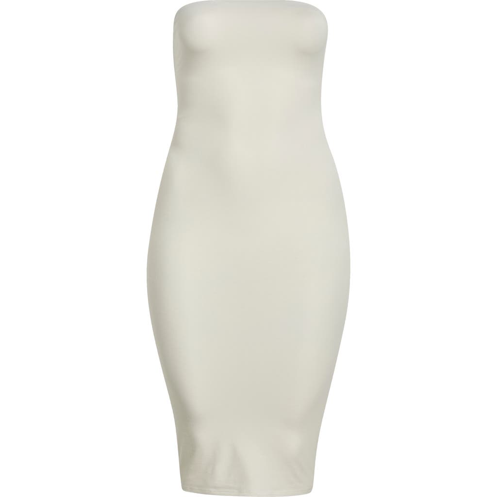 Reformation Etta Strapless Knit Body-con Dress In White