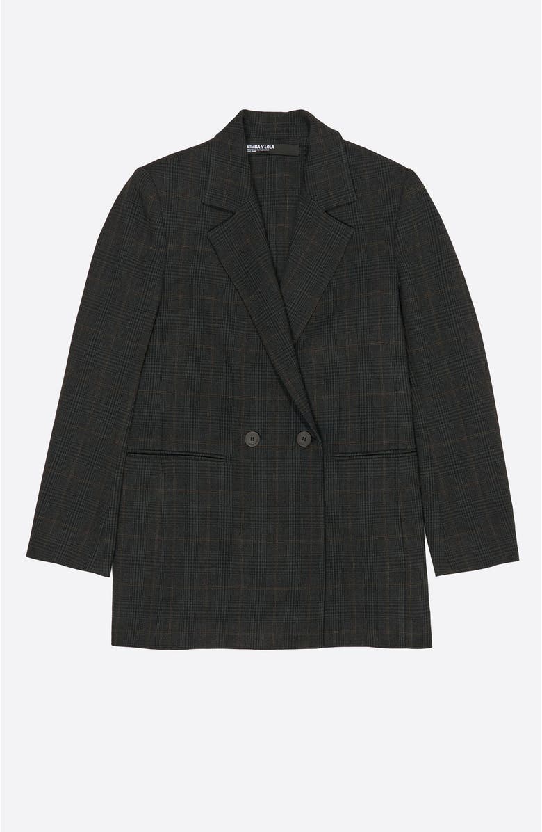 Bimba y Lola Tailored Double-Breasted Jacket, Alternate, color, Dark Grey