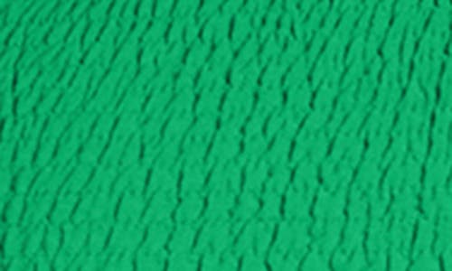 City Chic Dylan Smocked Puff Sleeve Crop Top In Green