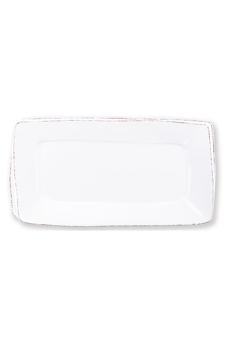 VIETRI Lastra Rectangular Stoneware Platter, Main, color, White