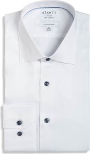 Stantt Contemporary Fit Wrinkle Resistant Cotton Twill Dress Shirt