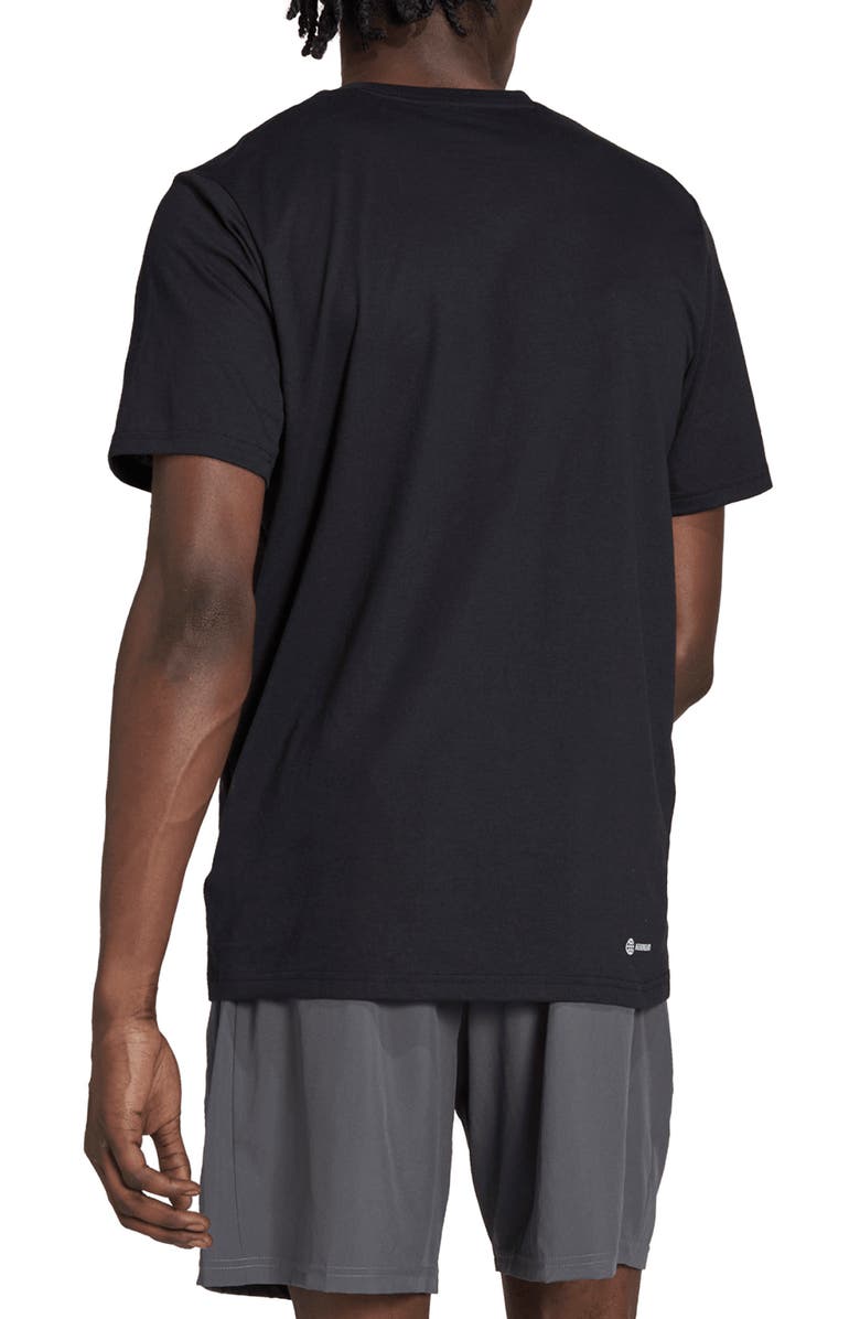 adidas Train Essentials FeelReady Training T-Shirt, Alternate, color, Black/ White