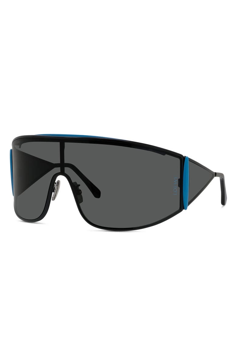 Loewe Signature 138mm Mask Sunglasses, Alternate, color, Black/ Other / Smoke