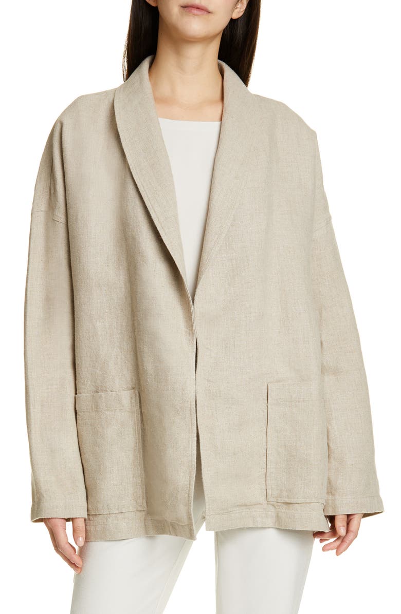 Eileen Fisher Organic Linen Jacket, Main, color, 