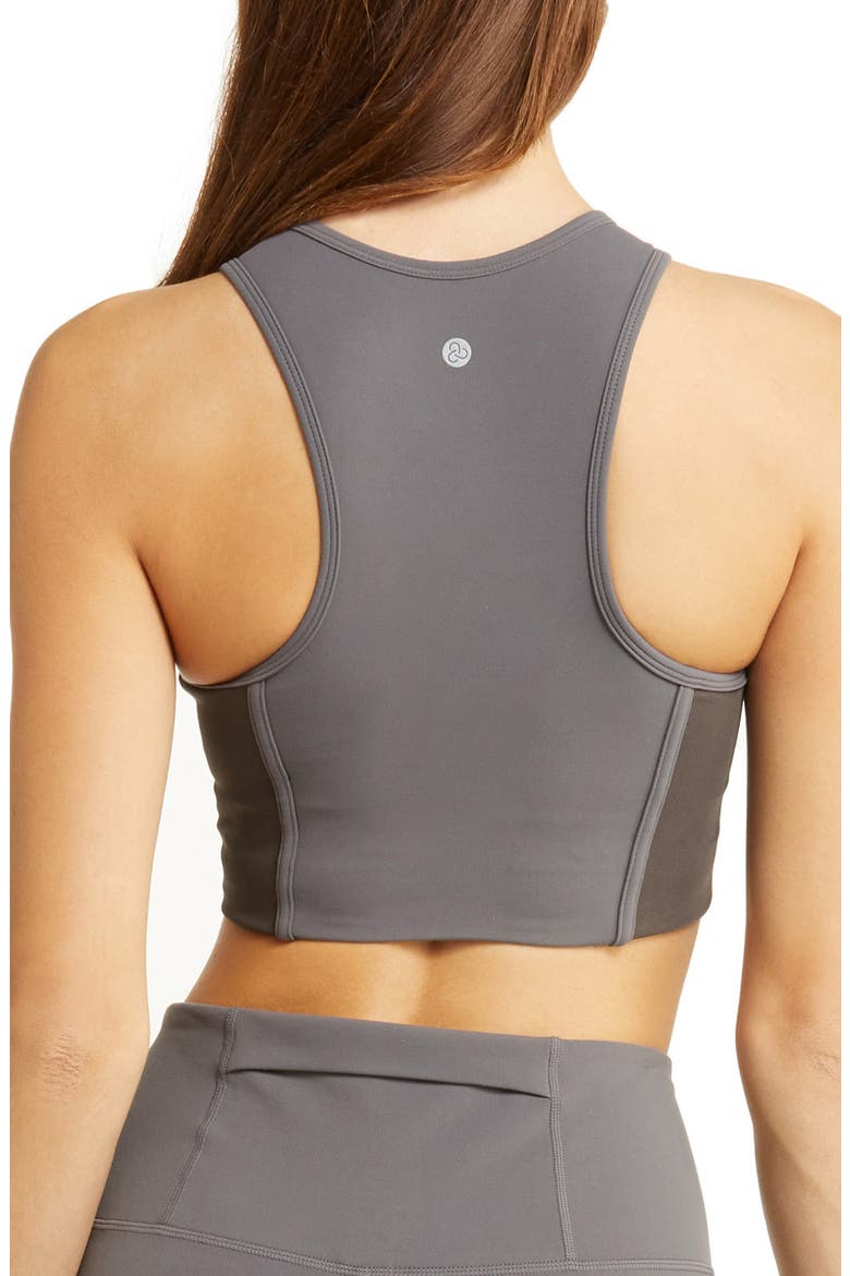 Studio Luxe Corset Sports Bra, Alternate, color, GREY MAGNET