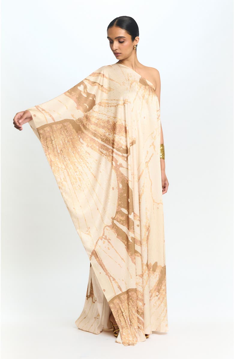 DIARRABLU Satu One Shoulder Dress Dorada, Alternate, color, Dorada Gold