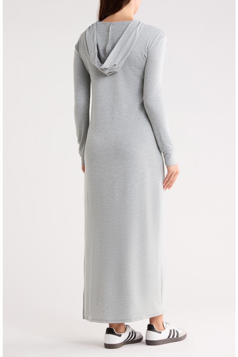 Hooded Long Sleeve Dress, Alternate, color, HEATHER GREY