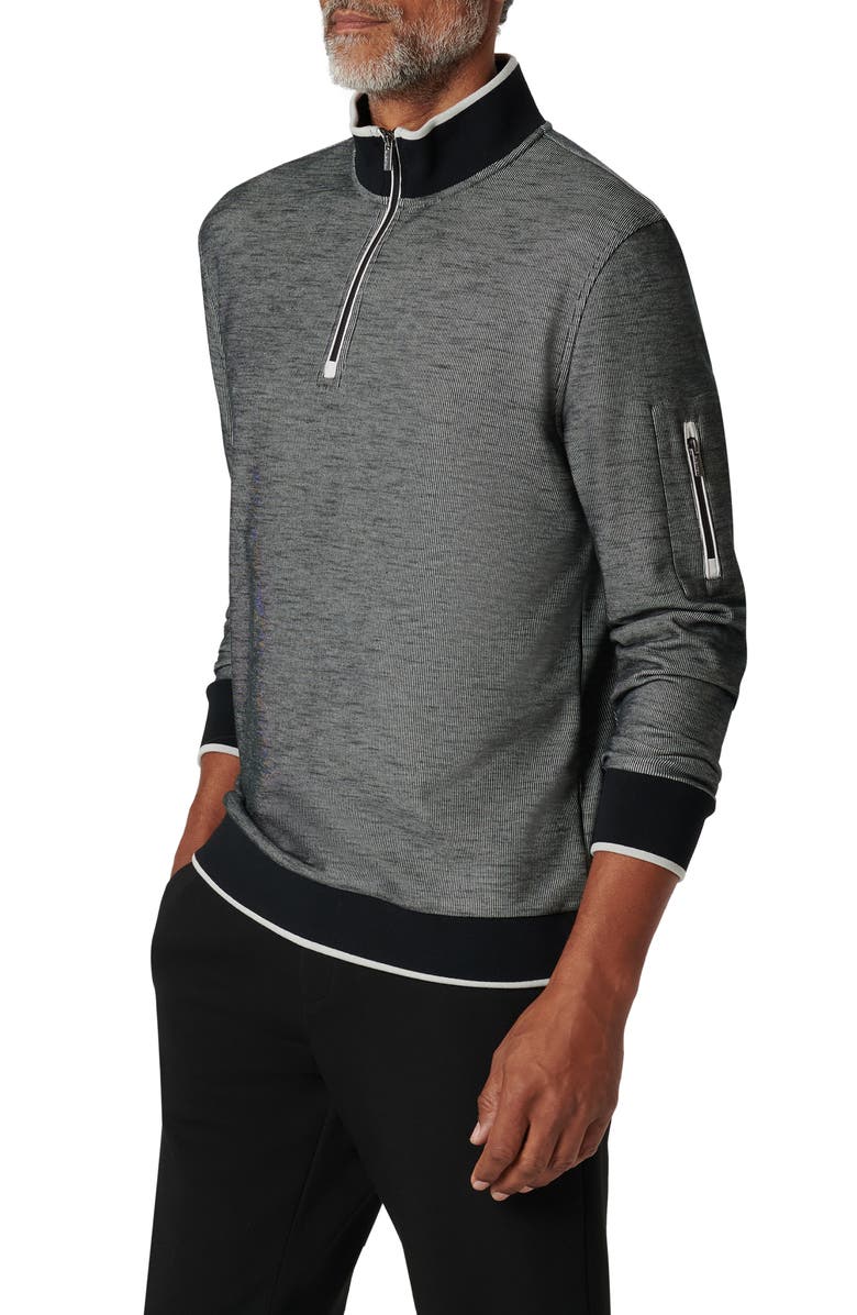 Bugatchi Quarter Zip Pullover, Alternate, color, 