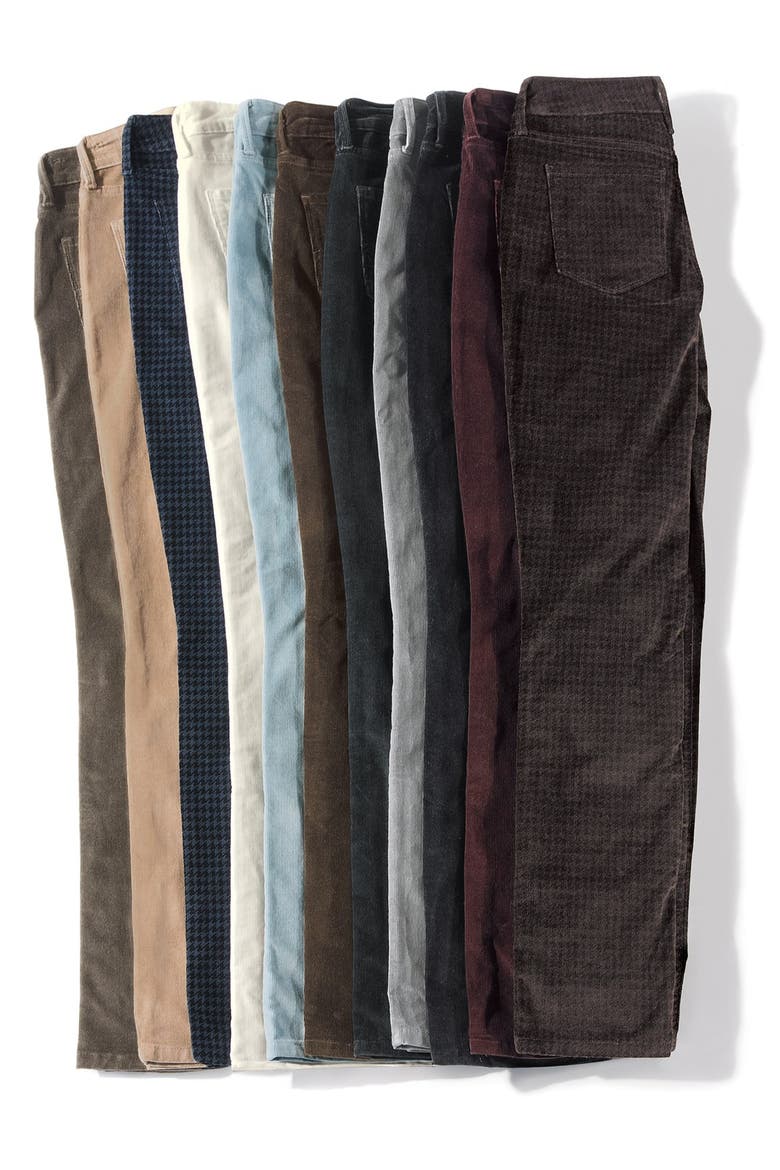 'Jade' Stretch Corduroy Skinny Pants, Alternate, color, BLACK