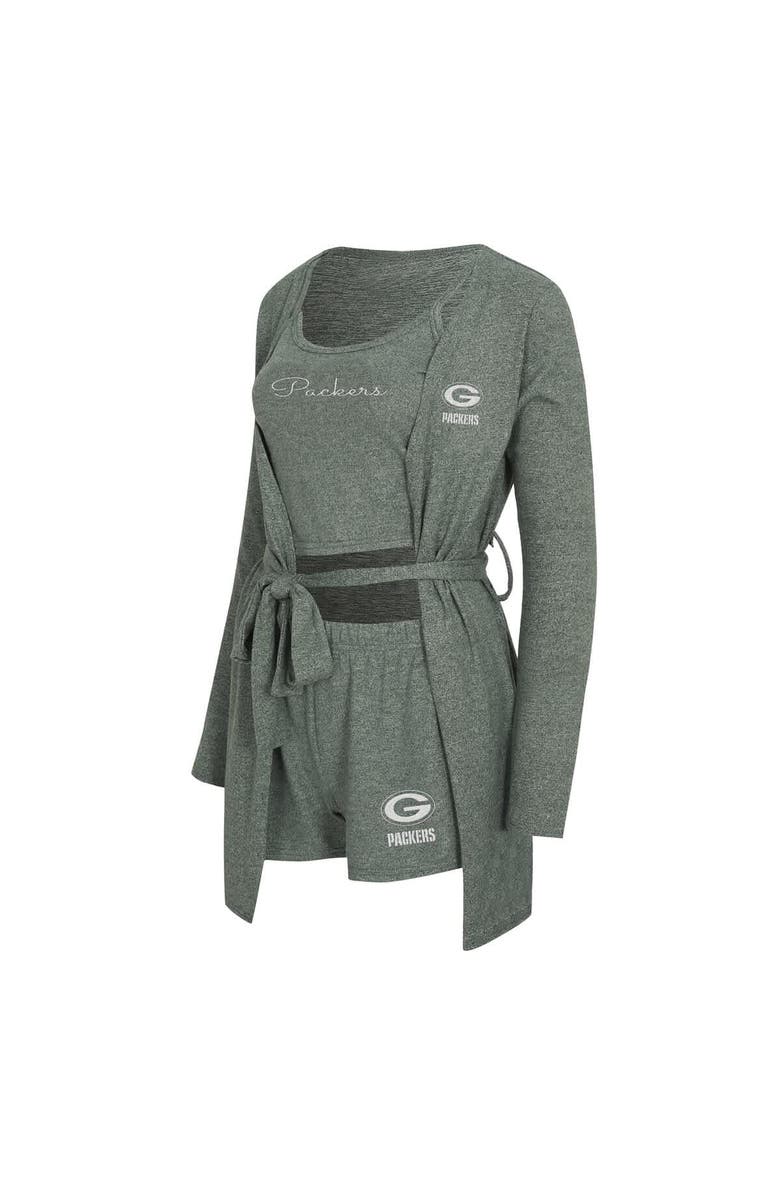 CONCEPTS SPORT Women's Concepts Sport  Green Green Bay Packers Rigor Tank, Short & Robe Set, Alternate, color, 