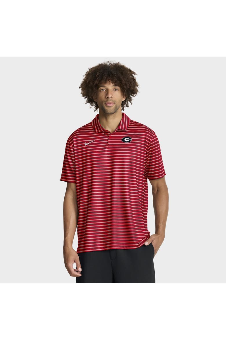 Men's Nike Red Georgia Bulldogs 2025 Coaches Premium Tour Stripe Dri-FIT Polo, Main, color, Red