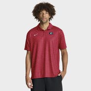 Nike Men's Nike Red Georgia Bulldogs 2025 Coaches Premium Tour Stripe Dri-FIT Polo