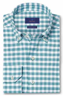 David Donahue Performance Plaid Sport Shirt