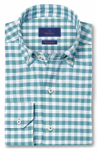 David Donahue Performance Plaid Sport Shirt