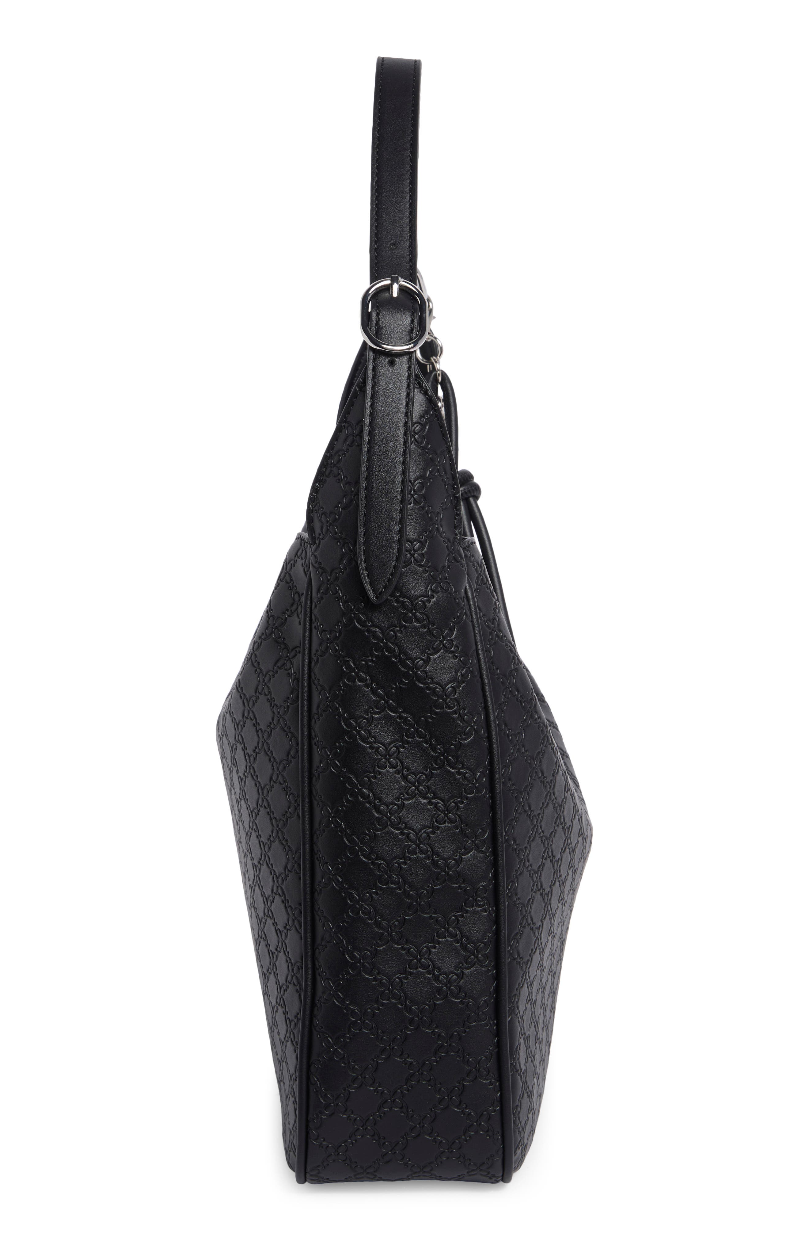 Samson Faux Leather Hobo Bag, Alternate, color, BLACK