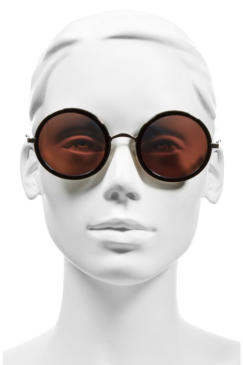 'Ryder Deluxe' 50mm Sunglasses, Alternate, color, BLACK-SILVER/ BLUE MIRROR