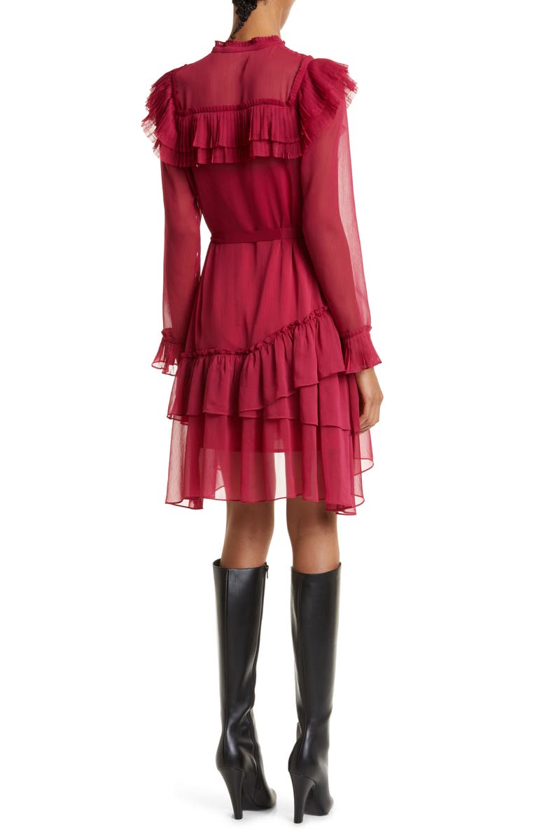 Ted Baker London Anastai Long Sleeve Chiffon Shirtdress, Alternate, color, 