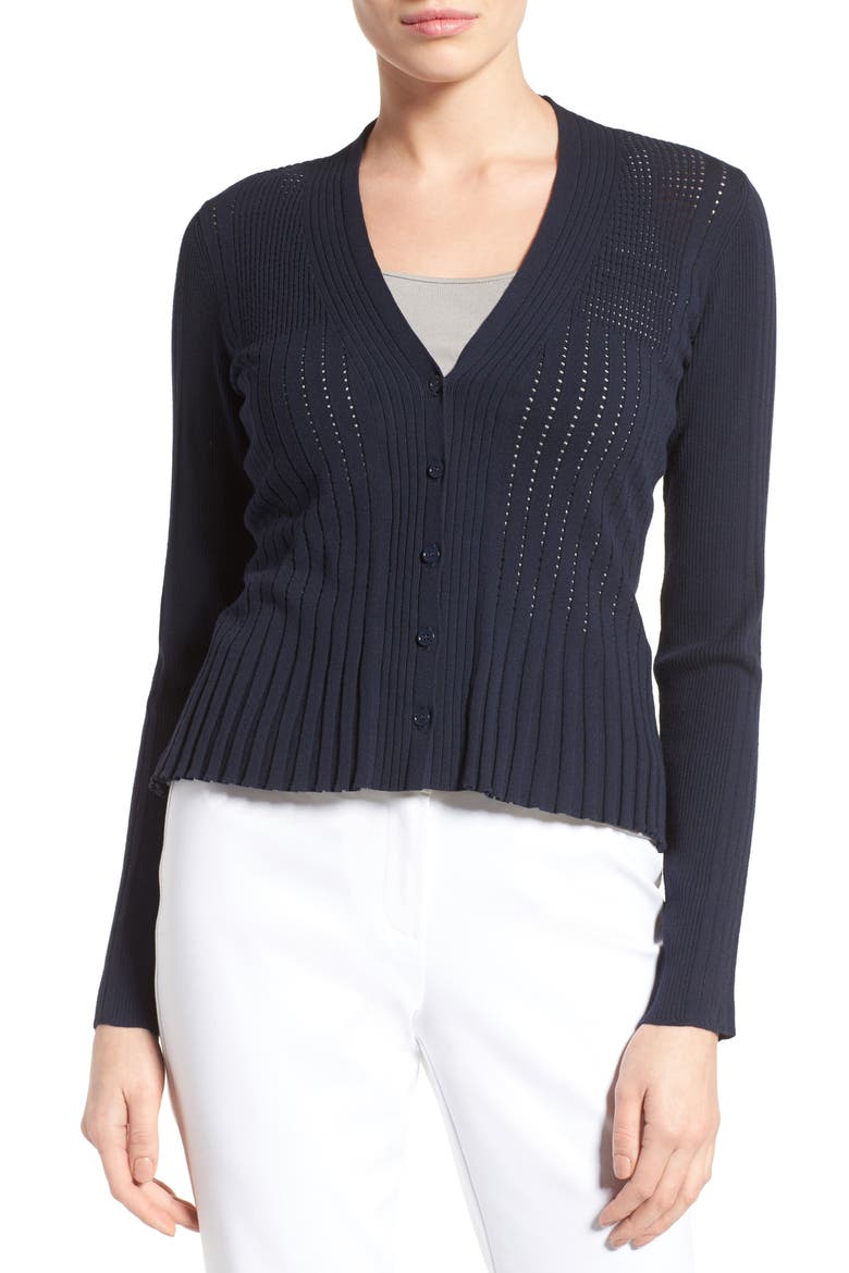 Peplum Cardigan, Main, color, NAVY NIGHT