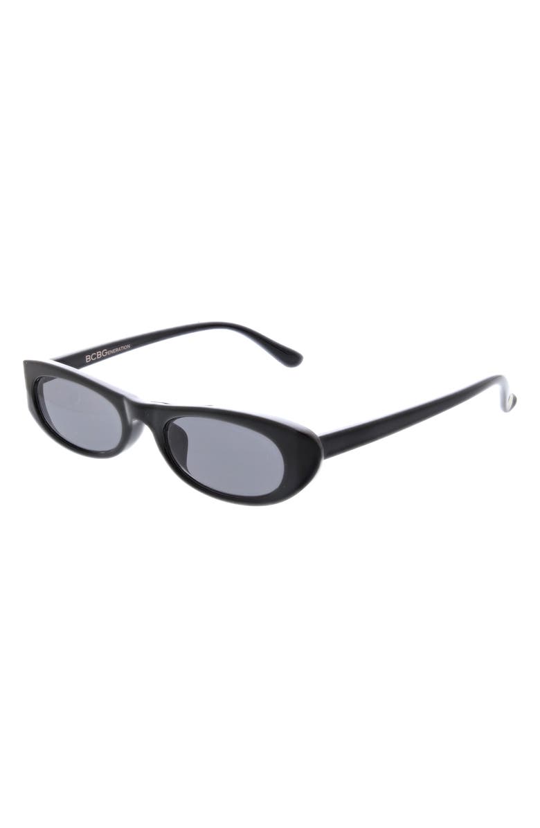 BCBGeneration 54mm Cat Eye Sunglasses, Alternate, color, Black