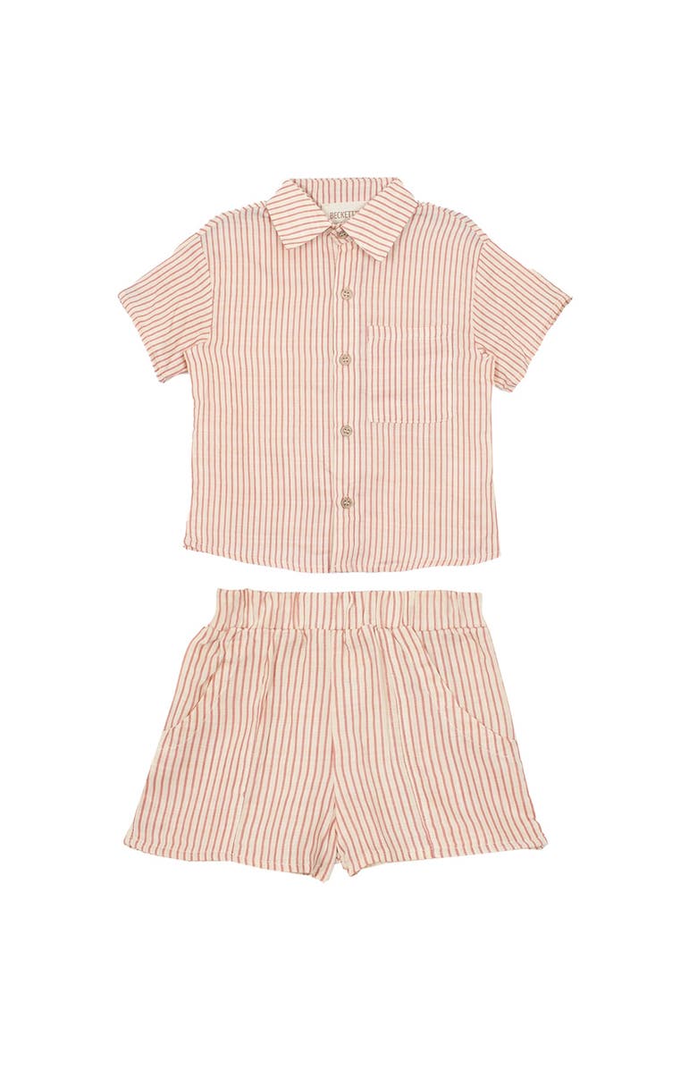 Beckett and Bear Cranberry Crush Two Piece Shorts Set, Main, color, Red