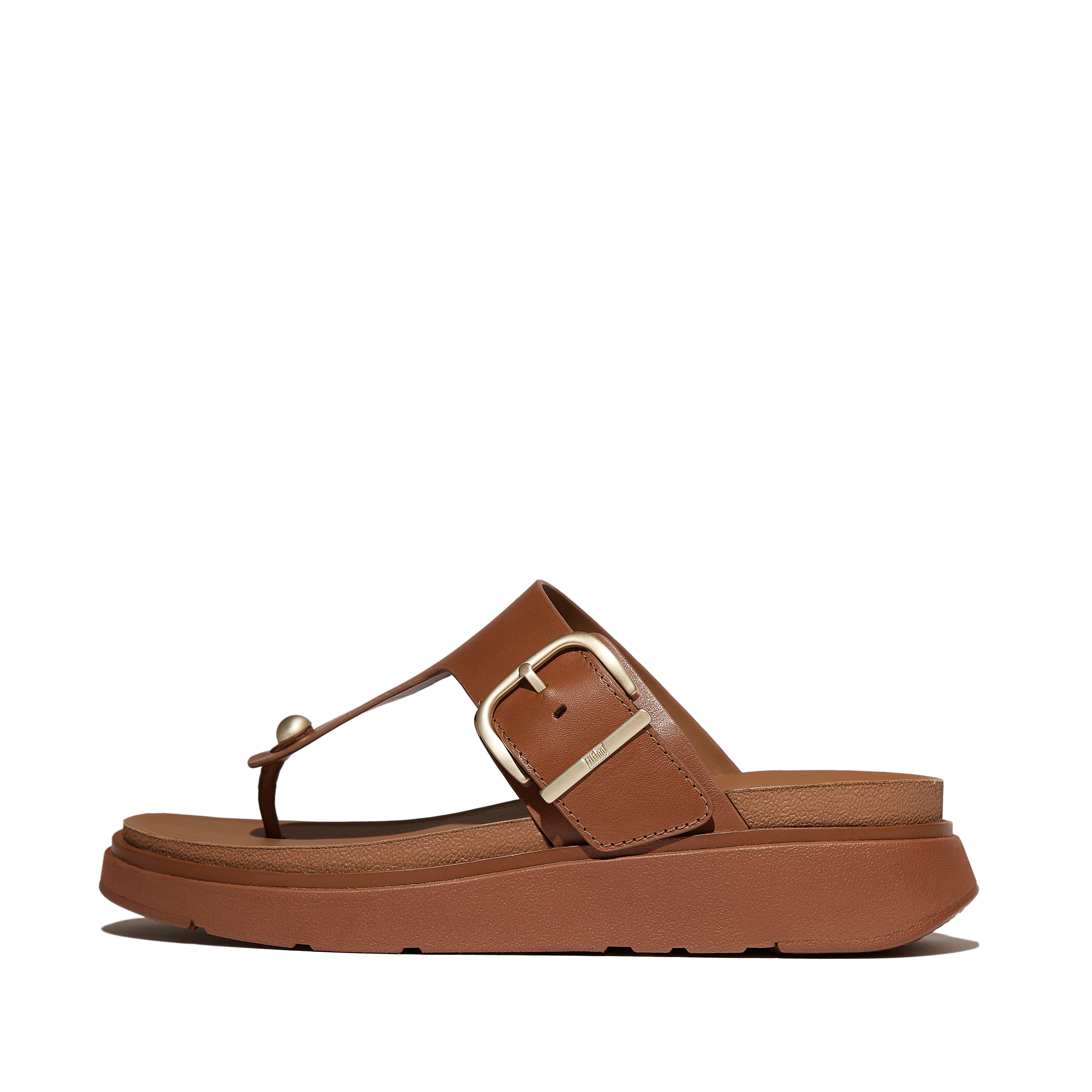Gen-FF Buckle leather Toe-Post, Alternate, color, Light Tan