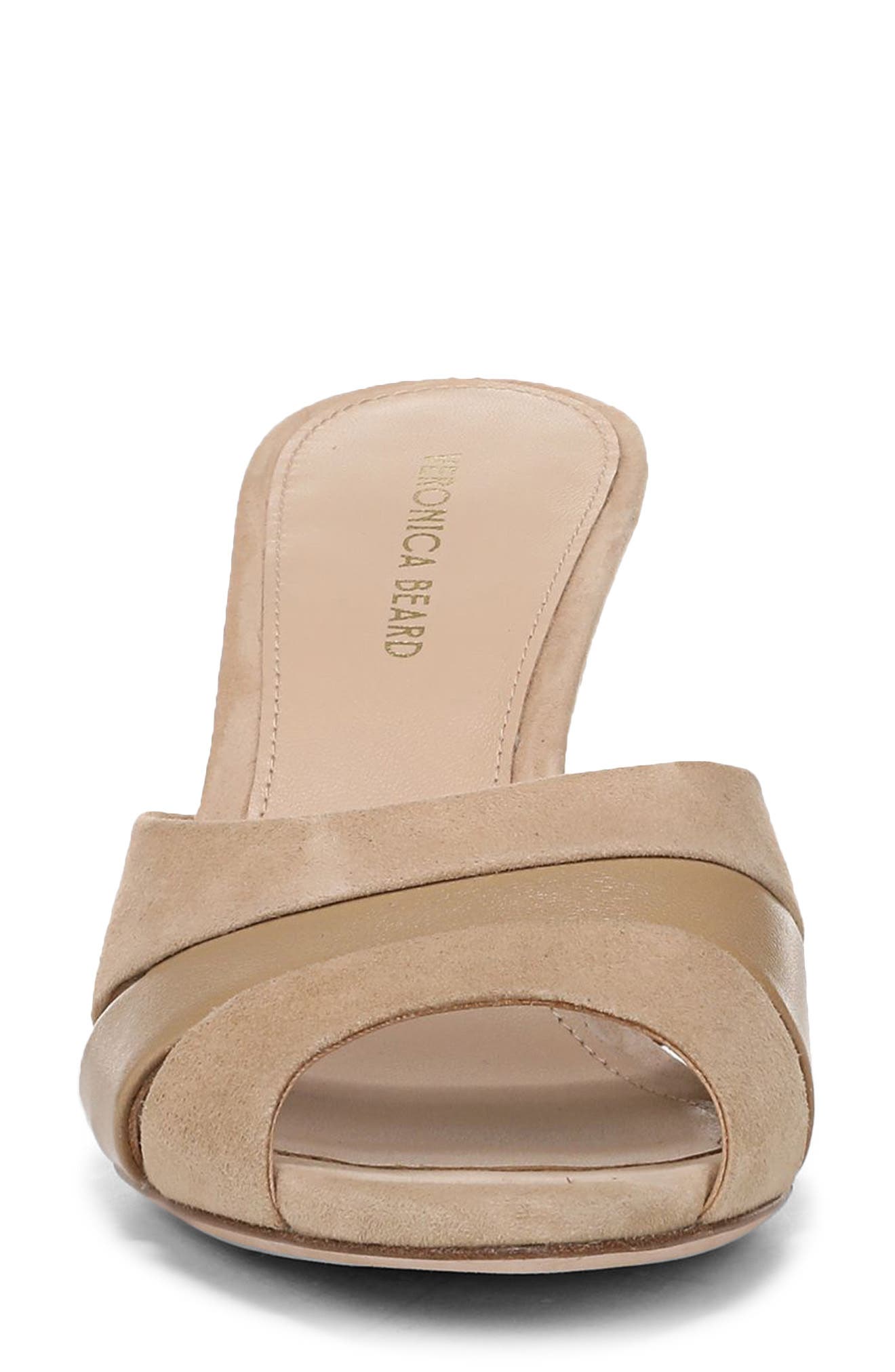 Veronica Beard Cassiel Pointed Toe Slide Sandal, Alternate, color, Sand