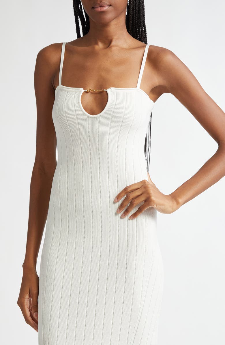 Jacquemus La Robe Sierra Bretelles Maxi Sweater Dress, Alternate, color, 