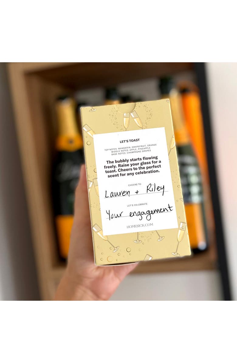 homesick Let's Toast Candle, Alternate, color, White