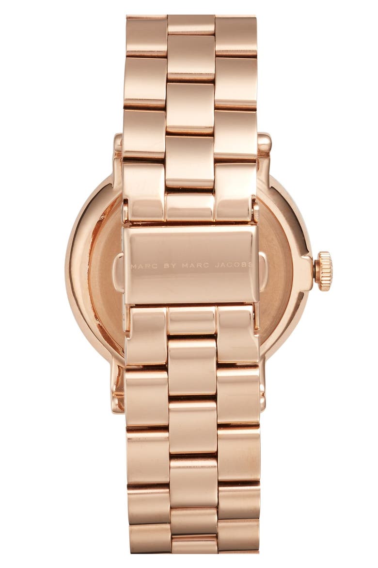 'Baker' Bracelet Watch, 36mm (Nordstrom Exclusive), Alternate, color, ROSE GOLD/ WHEAT