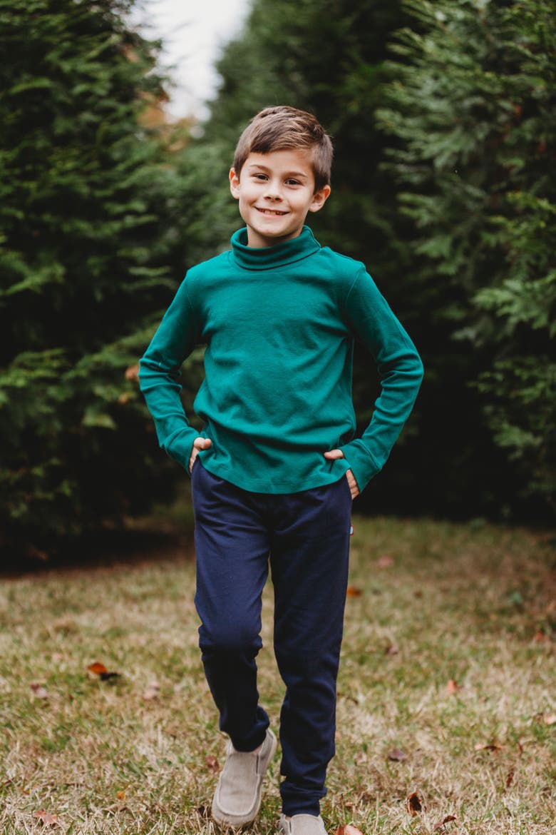 Baby Unisex Soft 100% Cotton Turtleneck, Alternate, color, Purple