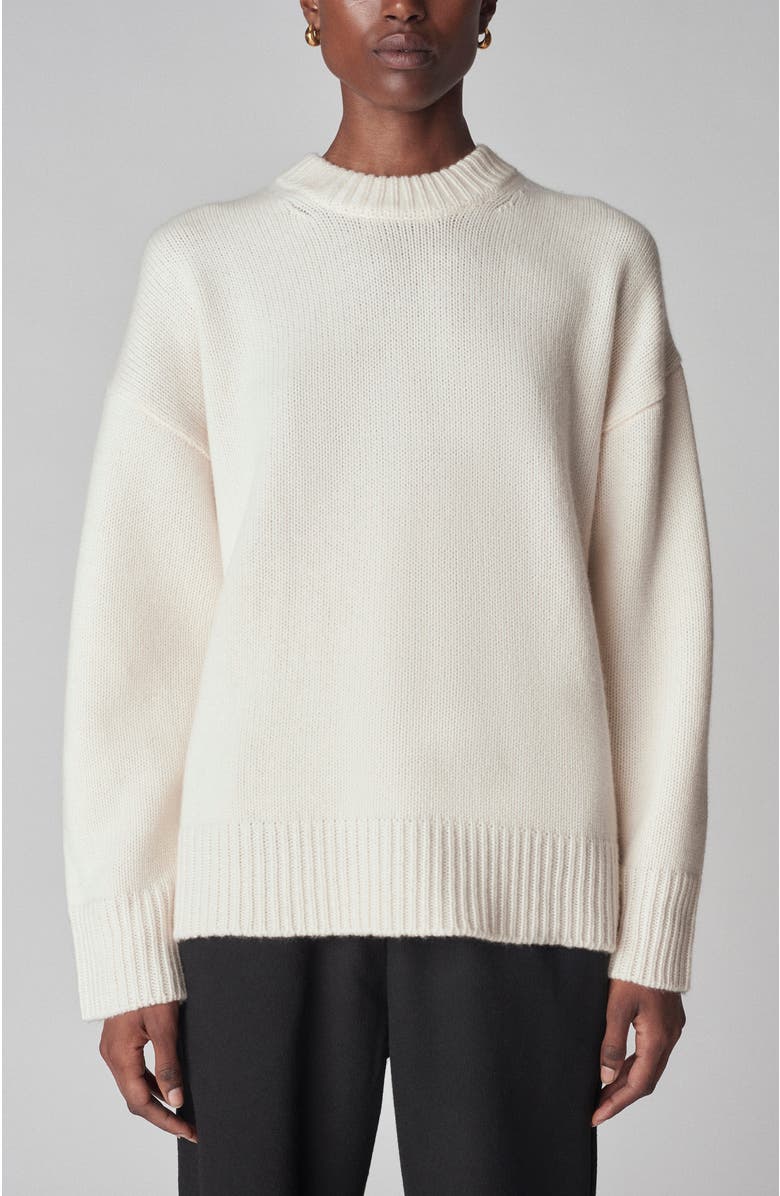 CO Boyfriend Crew Neck in Wool Cashmere, Main, color, 
