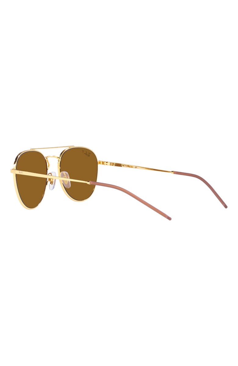 Ray-Ban 55mm Polarized Phantos Sunglasses, Alternate, color, Gold Flash