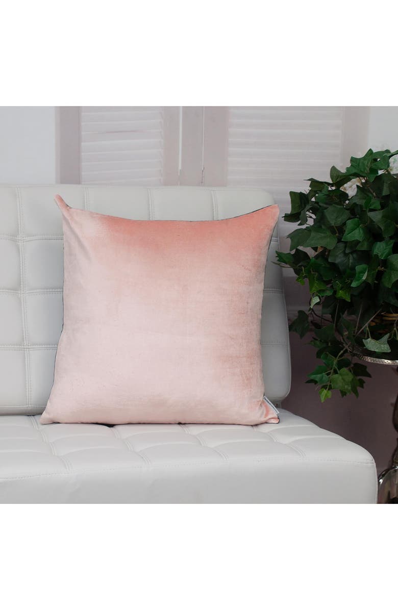 PARKLAND COLLECTION Velvet Throw Pillow, Alternate, color, Pink