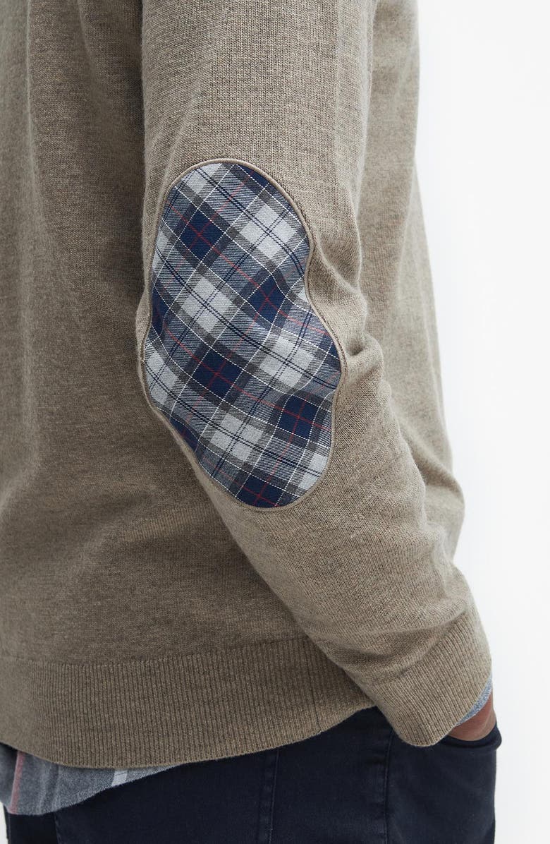 Barbour Marlow Elbow Patch Merino Wool & Cashmere Sweater, Alternate, color,