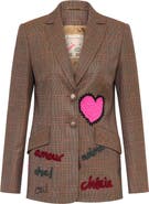 Maison Common Embroiderd Glencheck Jacket