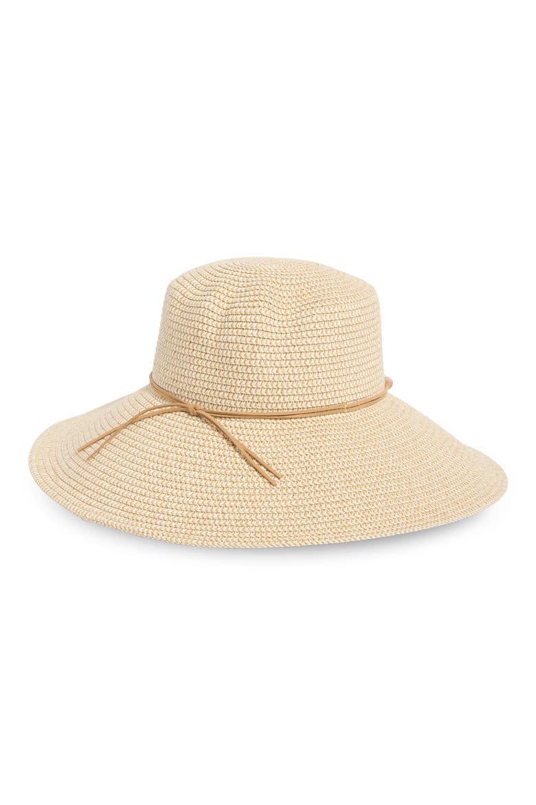 Tweed Downbrim Bead Trim Hat, Alternate, color, NATURAL